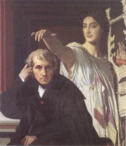 Jean Auguste Dominique Ingres The Composer Cherubini with the Muse of Lyric Poetry (mk05) oil painting picture